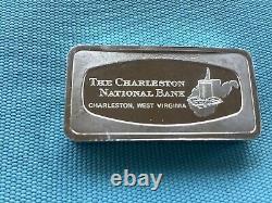 The Franklin Mint Solid Sterling Silver West Virginia Bank Bar 2.33 Oz