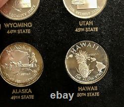 The Franklin Mint States Of The Union Series Solid Sterling Silver