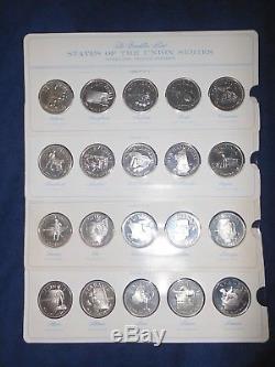 The Franklin Mint States of the Union Series 1st Edition Sterling Silver PF Set