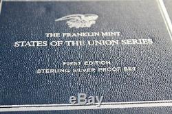 The Franklin Mint States of the Union Series-Book of solid sterling silver medal