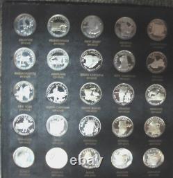 The Franklin Mint States of the Union Sterling Silver Proof Medals Complete Set