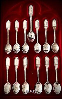 The Franklin Mint Sterling Silver 13 Apostles Spoon Set