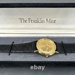 The Franklin Mint Sterling Silver Dial Swiss Made 1988 With Case Sword Of Kings