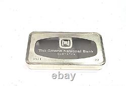 The Franklin Mint Sterling Silver The Omaha National Bank Nebraska Ingot Bar