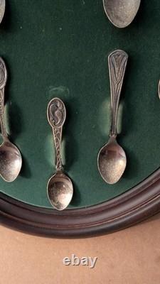The Franklin Mint Sterling Silver Welsh Love Spoon Collection With Wall Display