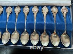 The Franklin Mint Zodiac Signature Edition Sterling Silver Spoon Set 1972