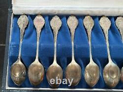 The Franklin Mint Zodiac Signature Edition Sterling Silver Spoon Set 1972