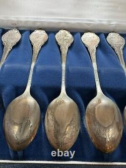 The Franklin Mint Zodiac Signature Edition Sterling Silver Spoon Set 1972