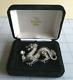 The Franklin Mint Sterling Silver Rhinestone The Year Of The Dragon Brooch Withbox