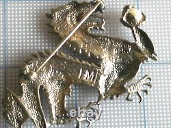 The Franklin Mint sterling silver rhinestone The Year of the Dragon Brooch withBOX