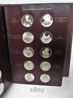 The Genius Of Michelangelo Franklin Mint 60 Sterling Silver Coins 1970 -76
