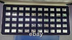 The Great Airplanes Franklin Mint 50 Bars Sterling Silver Ingot Set 6 Oz