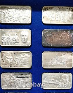 The Great Events & Leaders of WWII 1.5oz Sterling Silver Ingots 48pc Set