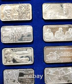 The Great Events & Leaders of WWII 1.5oz Sterling Silver Ingots 48pc Set