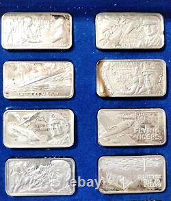 The Great Events & Leaders of WWII 1.5oz Sterling Silver Ingots 48pc Set