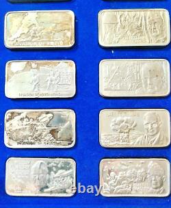 The Great Events & Leaders of WWII 1.5oz Sterling Silver Ingots 48pc Set