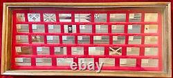 The Great Flags Of America Complete Set 42 Sterling Silver Proof Bars COA