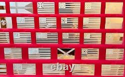 The Great Flags Of America Complete Set 42 Sterling Silver Proof Bars COA