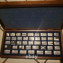 The Great Flags Of America Franklin Mint Sterling Silver Proof Set -Mini Ingot