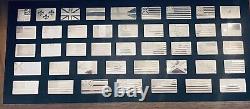 The Great Flags of America Sterling Silver. 925 Proof Mini Bars With COA