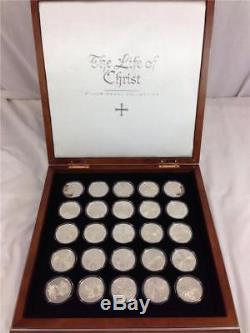 The Life Of Christ Sterling Silver Medal Collection Franklin Mint withPaperwork