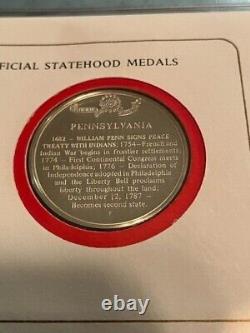 The National Governors' Conference Official Statehood Medals Sterling #5cfg