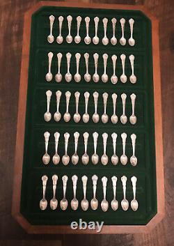 The Official State Flowers Silver Sterling Spoon Miniatures By The Franklin Mint