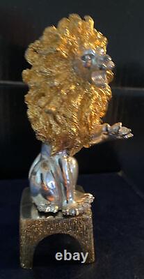 The Silver Circus Franklin Mint The Circus Lion-1978 WithBox & COA/Letter