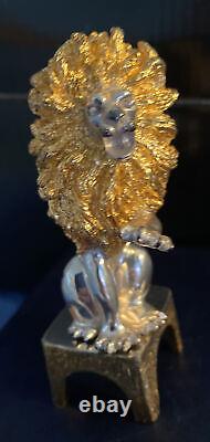 The Silver Circus Franklin Mint The Circus Lion-1978 WithBox & COA/Letter