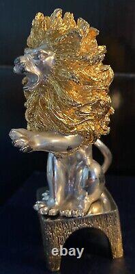 The Silver Circus Franklin Mint The Circus Lion-1978 WithBox & COA/Letter