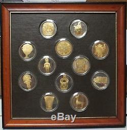 The Treasures of the Incas Franklin Mint Sterling Silver 12 Medal Set JY080