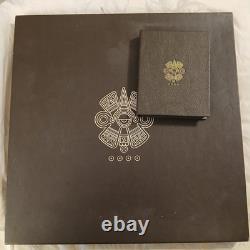 The Treasures of the Mayas 12 Pc 24k on Sterling Medal Set w Frame, COA, Box