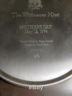 The Whittnauer Mint Sterling Silver Plate 1974 Mother's Day #96 331gram 11.65oz