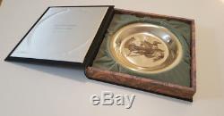 The Wood Thrush Sterling Silver Plate Franklin Mint Audubon Society 1973