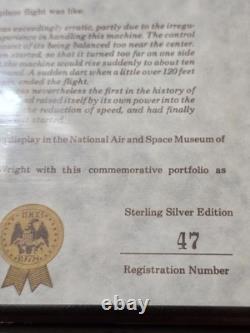 The Wright Brothers Sterling Silver Medal, Great American Heroes Binder Set