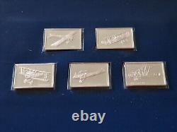 The great aeroplanes sterling silver minature 50 ingot collection & Certificate