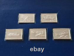 The great aeroplanes sterling silver minature 50 ingot collection & Certificate