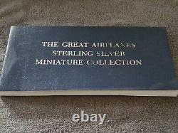 The great aeroplanes sterling silver minature 50 ingot collection & Certificate