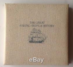 The great sailing ships of history 50 Sterling Silver Ingots Collection Withcase
