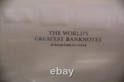 The worlds greatest bank notes in solid sterling silver franklin mint