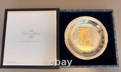 Thomas Jefferson Presidential Plate Sterling Silver 24K Gold Franklin Mint 1972