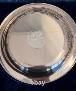 Thomas Jefferson Presidential Plate Sterling Silver 24K Gold Franklin Mint 1972