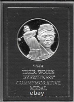 Tiger Woods Commemorative Eyewitness Medal, Sterling Silver, 1997