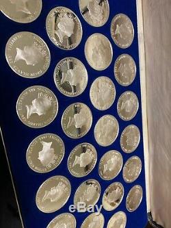 Treasure Coins Of The Caribbean 25-coin Set Sterling Silver 1986 Franklin Mint
