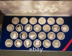 Treasure Coins of the Caribbean 25 Coin Set Sterling Silver Virgin Islands 18oz+