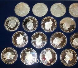 Treasure Coins of the Caribbean 25 Coin Set Sterling Silver Virgin Islands 18oz+