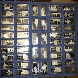 Troy Oz Sterling Silver PROOF Set united states 50 Ingots Franklin Mint gold