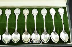 Twelve Days of Christmas Sterling Silver Spoons Set Franklin Mint