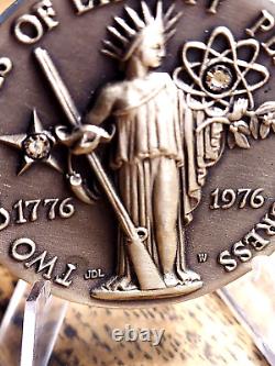 U. S. Bicentennial Sterling Silver Medal From Longines Symphonette 1776 1976