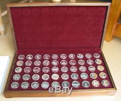 U. S. Conference of Mayors Medals Sterling Silver Proof 50-Coin Set Franklin Mint